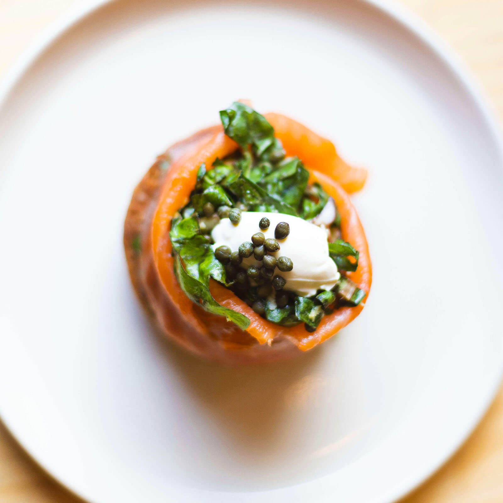 A Smoked Salmon Tartlet